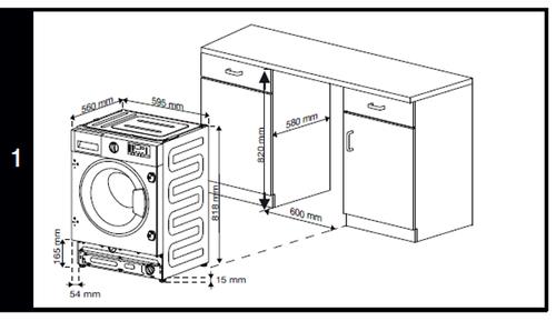 Встраиваемая стирально-сушильная машина Hotpoint WDBIH 8490 VWB